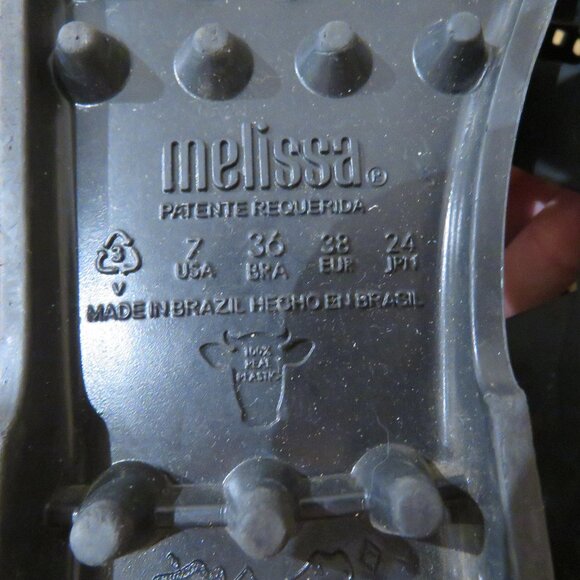 MELISSA Possession Jelly Fisherman Sandal Shoes in Matte Black Chunky Size US 7 - Picture 10 of 10